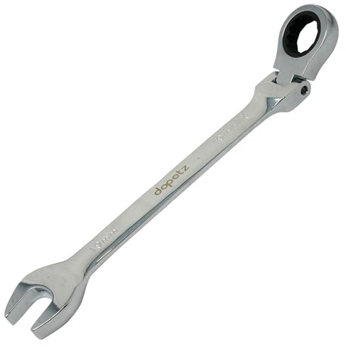 Dapetz ® Ratcheting Combination Wrench 19mm Flexible Head Ratchet Spanner Metric Rotate Spanners Tool 72 Teeth Gear Ring Wrench Set Car Repair Torque Wrenches Socket Nut Hand Tool