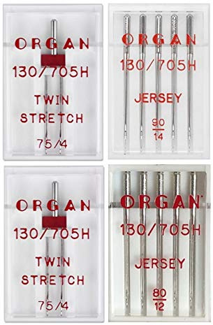 Organ Nadelsortiment Zwilling-Stretch 75/4 / Jersey 80 +90 / 130/705