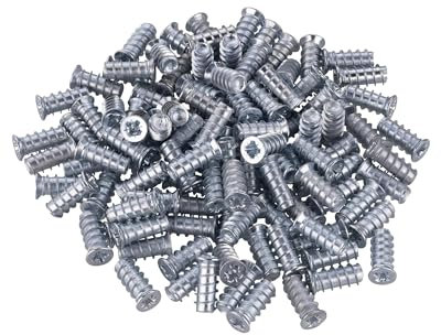 Gedotec Euroschraube | 100 Stück 6,3 x 10,5 mm | Möbel-Schrauben Bohrung Ø 5 mm | VARIANTA | Euroschrauben mit Vollgewinde für Auszüge - Schubladenschienen & Orgaline | Verbindungsschrauben Holz