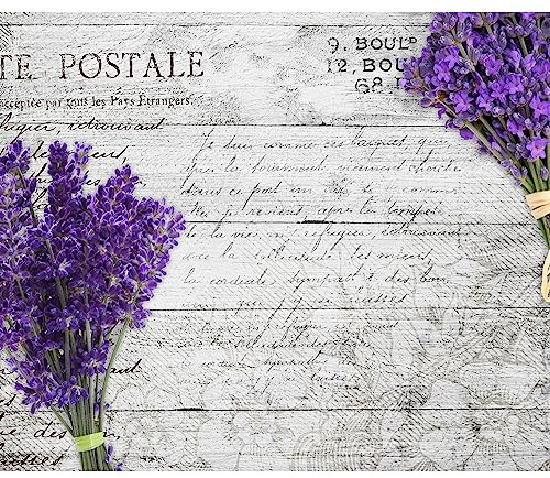 murando - Fototapete Vlies Blumen Lavendel, 300x210 cm, Schlafzimmer | Full HD Druck, 3D-Effekt, lichtbeständige Farben, ideal fürs Wohn- oder Schlafzimmer, schnelle Montage, lichtbeständig, edel