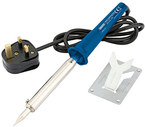 Draper 230V Soldering Iron | 100W Electrical Soldering Iron Kit |Metal Stand | 1.1m Cable | 85357