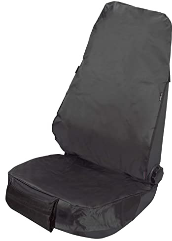 Walser Auto-Sitzauflage Dirty Harry, Universaler Auto Schutzbezug Werkstatt aus Polyester, Werkstatt Schonbezug, Auto Sitzschoner, Schutzunterlage Auto schwarz