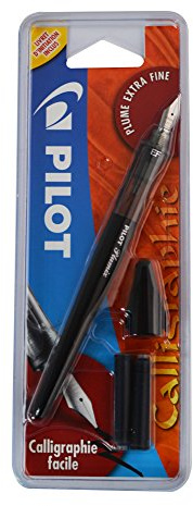 Pilot Kalligraphie - Bolígrafo de caligrafía de trazo extra fino + Cartucho tinta negra 0,32mm