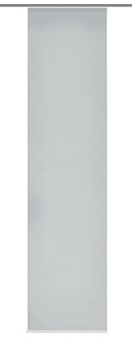 Home fashion 86601-703 grau Schiebevorhang Rom Uni / 245 x 60 cm Dekostoff-Seidenoptik