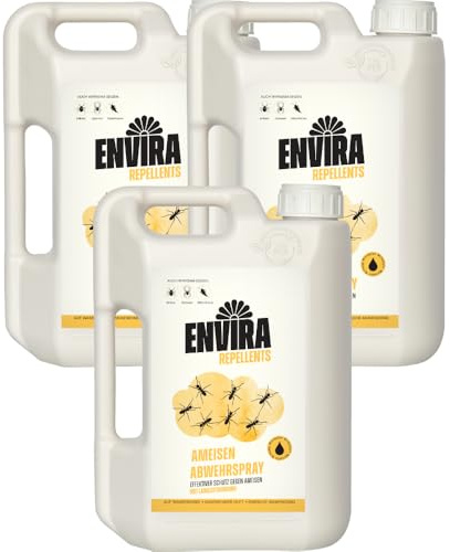 Envira Ameisenspray 3x 2 Liter - effektiv gegen Wegameisen & Pharaoameisen | Ameisen Spray mit Langzeitwirkung für Wohnung, Balkon, Terrasse und Garten - Ameisen loswerden insgesamt