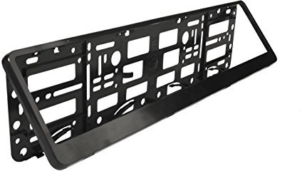 Sumex Branded Car License Number Plate Frame Holder (ABS Plastic Black (Euroclip))