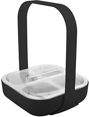 Zak Designs 1500-P870 Plateau Panier de 4 Compartiments Noir/Blanc