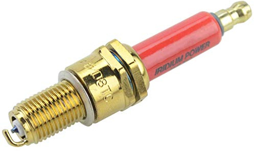 GOOFIT Candela di accensione LIU.M.W potenza iridio D8TC rosso sostituzione per motore scooter ATV e pocket bike