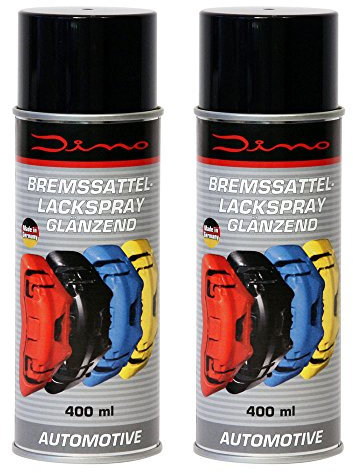 Dino 130011 Bremssattellack 1K Lackspray, Doppelpack 2x 400 ml, Schwarz