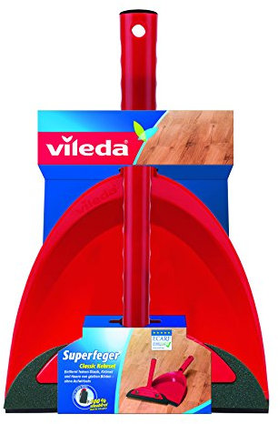 Vileda Superfeger Classic Besen Kehrset, Mikroschaum für optimale Schmutzaufnahme, wirbelt keinen Staub auf, für Glatte Böden