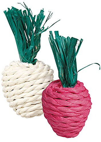 Trixie 2 Radishes Straw Toy for Small Animal, 8 cm, Set of 2