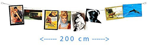 HAB & GUT -MC009- Fotoseil, Magnetseil waagerecht 200 cm, 12 Neodymmagnete