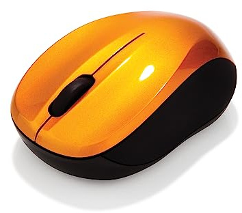 Verbatim GO NANO kabellose Maus - Optische Funkmaus für PC und Mac mit 2.4 GHz, 1600 dpi Auflösung, Nano-Receiver, orange