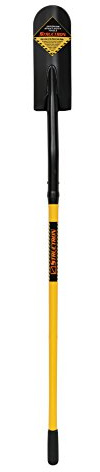 Structron 49566 Drain Spade Shovel, 14 Gauge, 14 / Forward Turned Step with Closed Back, PowerCore & Solid Steel Rivet, 48 Premium Fiberglass, Cushion Grip