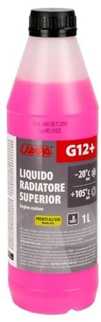 LAMPA Superior-Rosso G12+ - Líquido anticongelante para radiador (-20 c), Other, 1 L