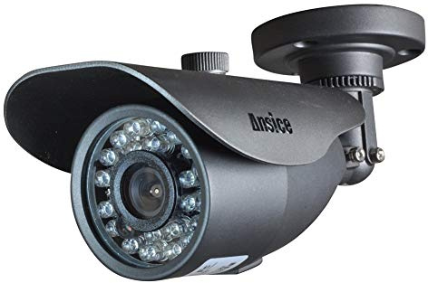 Ansice - Telecamera di sicurezza per esterni o sorveglianza domestica, grandangolo 3,6 mm, 1000TVL CMOS con IR-CUT, diurna e notturna, luci LED infrarossi con custodia inclusa