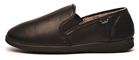 Dr Keller Mens Twin Gusset Slippers Slip On Good Strong Soles UK Size 6-7-8-9-10-11-12