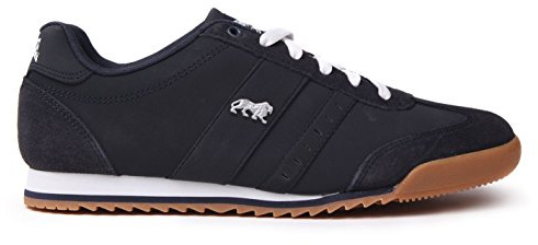 Lonsdale Mens Lambo Trainers Suede Lace Up Padded Ankle Collar Casual Everyday Navy UK 9 (43)