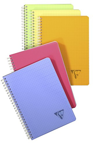 Clairefontaine 328325C Spiralbuch Linicolor A4+ 50 Blatt kariert sortiert