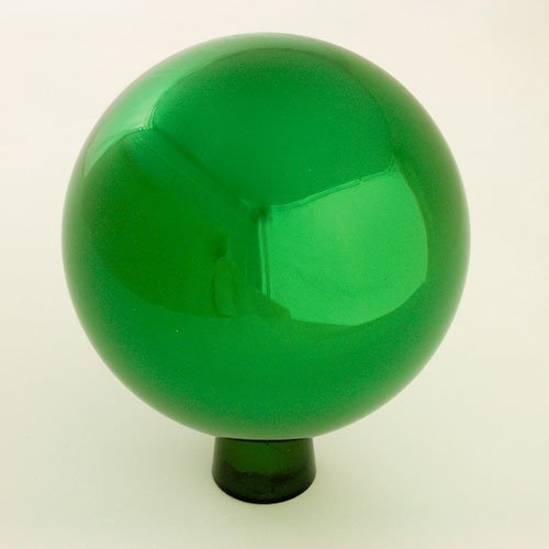 Original Rosenkugel 12 cm grün verspiegelt