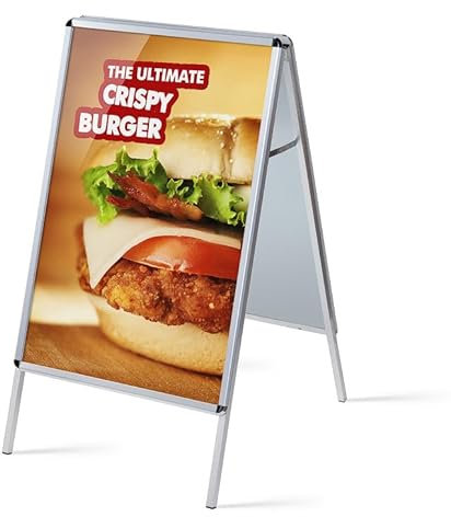 Kundenstopper A0 Alu groß, schwer, stabil Plakatständer Kundenstopper A0 beidseitig mit Schutzfolien