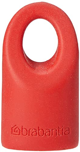 Brabantia 464003 Embouts Acier Inoxydable/Silicone Rouge Set de 4