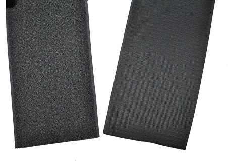 SAN Klettband grau 37 mm breit je 1 Meter Klettverschluss Hakenband und Flauschband