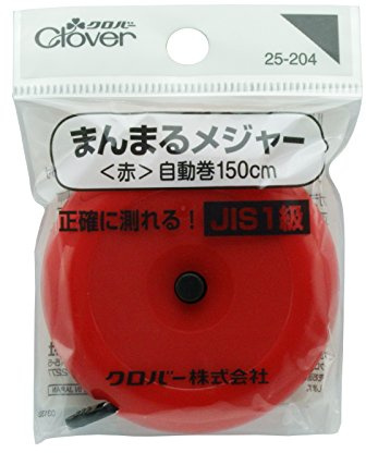 Clover 25-204 Manmaru Tape Automatic Movement, 59.1 inches (150 cm), Red