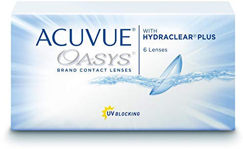 ACUVUE OASYS for Astigmatism Kontaktlinsen – 2-Wochen-Linsen für Tag und Nacht mit 1,5 dpt, Cyl -0,75, Ach 80 und BC 8.6 – UV Schutz, Austrocknungsschutz und Komfortables Tragegefühl – 6 Linsen