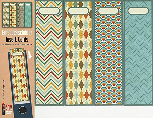 Design Ordner-Rückenschilder zum Einstecken - Motiv Pattern 006 - für breite Din A4-Ordner, original von File Art