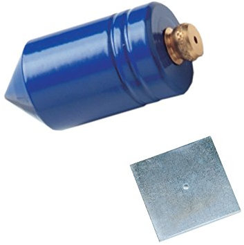 Ausonia - Piombo tornito conico completo di piastrina di controllo 500 g colore blu