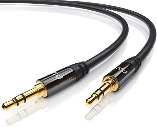 CSL Aux Kabel 3.5mm Audio Kabel 2m Klinkenkabel 3,5mm Audiokabel für Smartphones Apple iPhone iPad Tablets Auto Kopfhörer Echo Dot KFZ Stereoanlagen MP3 Player