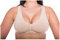 GEMM Cotton Lycra Non Wired Front Fastening Bra in Black-White-Nude-Floral Sizes 34B to 48DD (Nude 48)