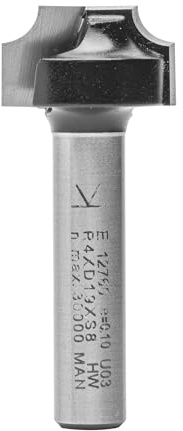 ENT 12760 Viertelstabfräser HW, Schaft (S) 8 mm, Durchmesser (D) 19 mm, NL 11 mm, R 4 mm, SL 32 mm