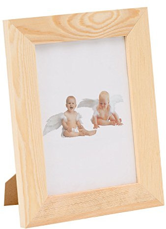 GLOREX 6 1683 402 - Bilderrahmen aus Kiefernholz, mit Glasscheibe, ca. 17,5 x 22,5 x 3 cm groß, FSC Mix, Rahmen kann individuell verziert und gestaltet werden