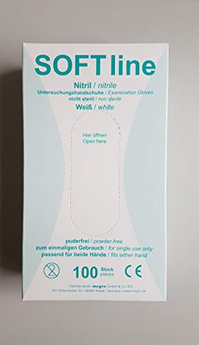 SOFT line Nitril U.-Handschuhe weiß Gr. S unsteril puderfrei