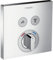 hansgrohe ShowerSelect - shower mixer conceiled for 2 functions, shower mixer tap square, single lever shower mixer, chrome, 15768000