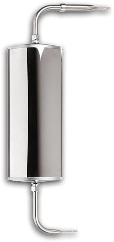 Rétroviseur extérieur universel Hansen Styling Parts pour camion, camping-car et fourgonnette - 1 pièce (acier inoxydable et verre) - Dimensions du miroir : 38 x 14 cm