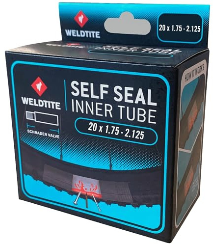 WELDTITE Schrader Valve Self Sealing Bike Inner Tube, for Wheel Sizes 20”, 24”, 26”, 27.5”, 29”, 650B & 700c Long-Lasting Puncture Prevention