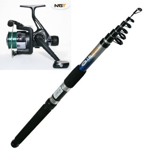 Teleskoprute Angelrute mit Rolle und Schnur 3,00 Meter 20-50g Wurfgewicht Friedfisch Hecht Zander Barsch Forelle