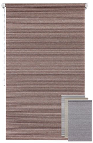 Der Jalousienladen EFIXS Minirollo - Modell: Natura - braun - OHNE Bohren - Stoffbreite: 75 cm - Höhe: 150 cm - seitlich verspannt - Sichtschutz - lichtdurchlässig