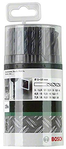 Bosch 2609255033 - Set di punte da trapano in metallo HSS-R, 19 pezzi