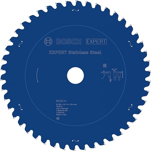 Bosch 1x EXPERT Stainless Steel-cirkelsågklinga för handhållna metallsågar | för Rostfritt stål, Ø 230 mm, Tillbehör Handhållen nätdriven geringssåg