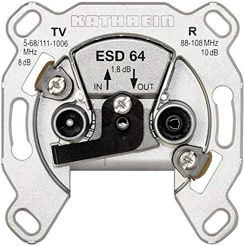 Kathrein ESD 64 Kabelnetz-Durchgangsdose (TV-/FM-Anschluß)