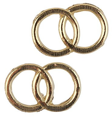 Rayher Motivo di Cera: FEDI, 2,5 Cm Ø, Oro, Busta 2 Paia, 3119606