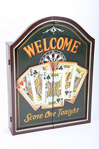 point home Dartschrank Welcome, Dartscheibe im Retrolook, 58cm
