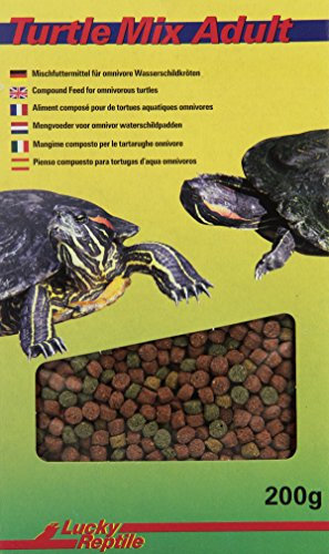 Lucky Reptile Turtle Mix Adult Nourriture pour Tortues Aquatiques avec protéines importantes et Fibres Alimentaires 200 g – Nourriture pour Tortues d'eau avec système à 3 granulés