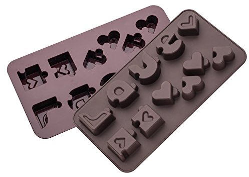 Pedrini Linea Dolci Stampo Cioccolatini a Tema Love, Silicone, Giallo