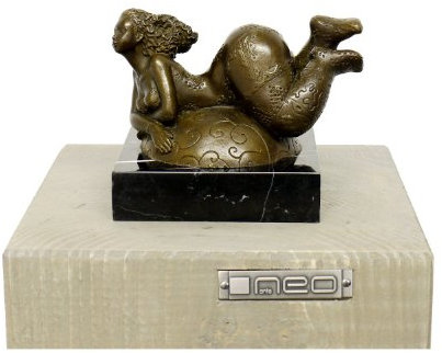 Moderne Kunst Skulptur - Erotik Bronzefigur - Die Schöne - signiert - A. Stevens - Po Frau - Arsch Lady - Booty