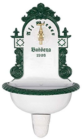 aubaho Lavandino Fontana Alluminio fontane a Muro 72 Centimetri in nostalgico Fontana